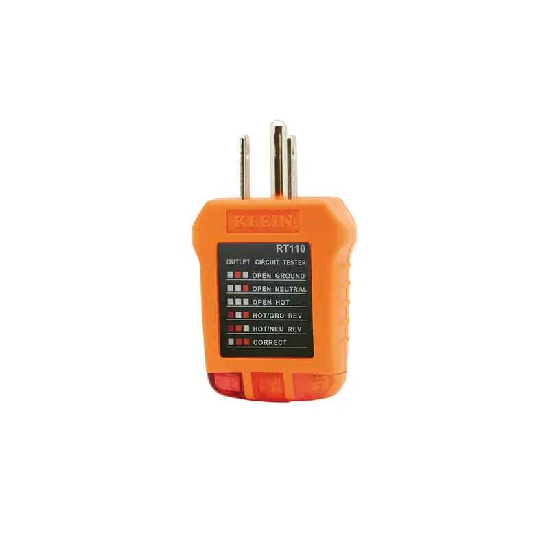Klein Tools Standard Outlet Tester: Visual Wiring Fault Detection For 110–125V Outlets – Drop-Resistant Design 1