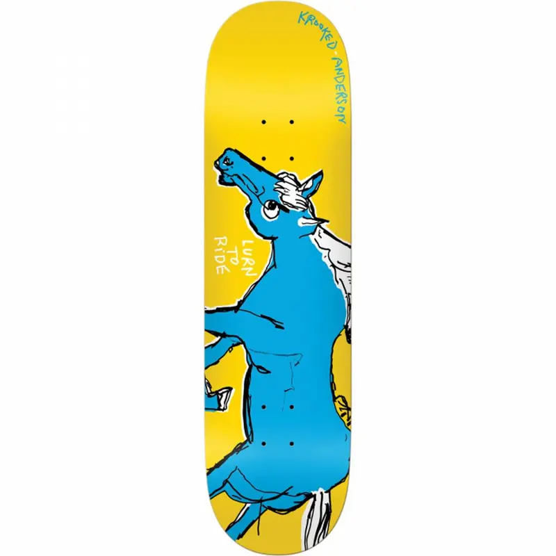 Krooked Anderson Lurn To Ride 8.5" Yellow Complete Deck 1