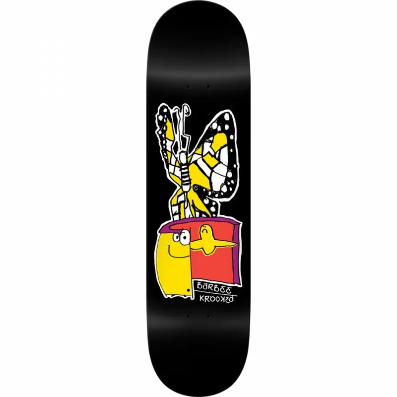 Krooked Barbee Open 8.75" Black Complete Skateboard Deck 1