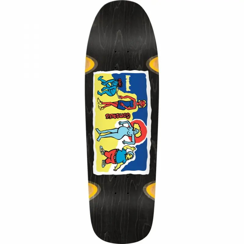 Krooked Gonz Family Affair 9.8-Inch Black Wheel Wells Skateboard Deck 1