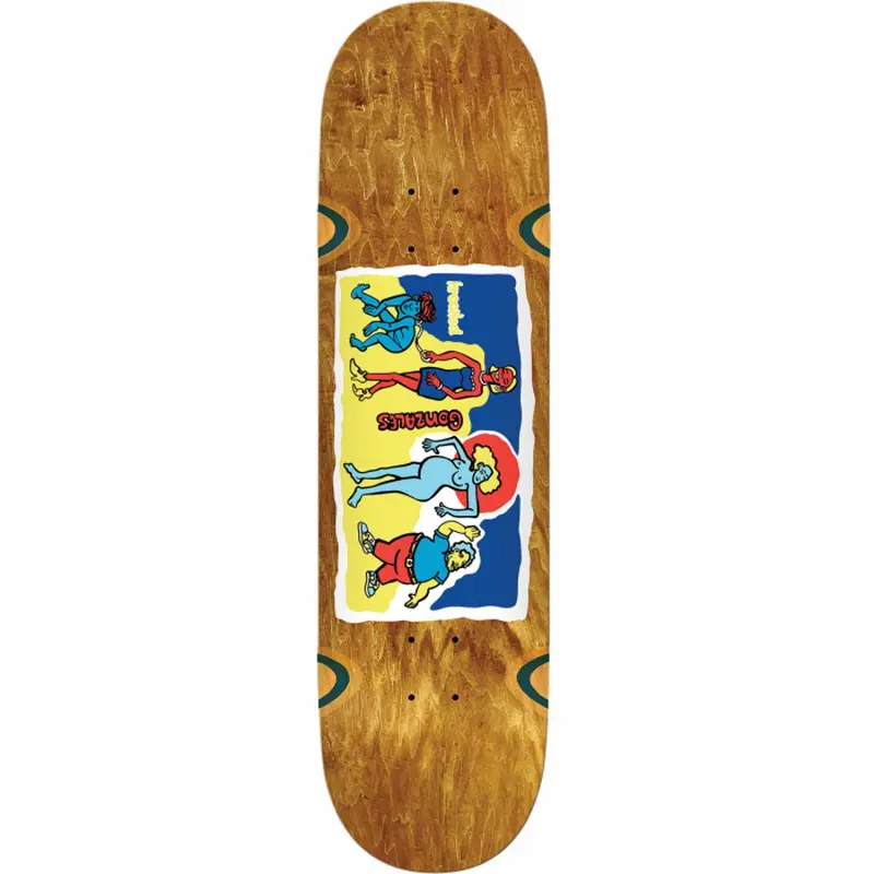 Krooked Gonz Family Affair 9-Inch Brown Wheel Wells Skateboard Deck 1
