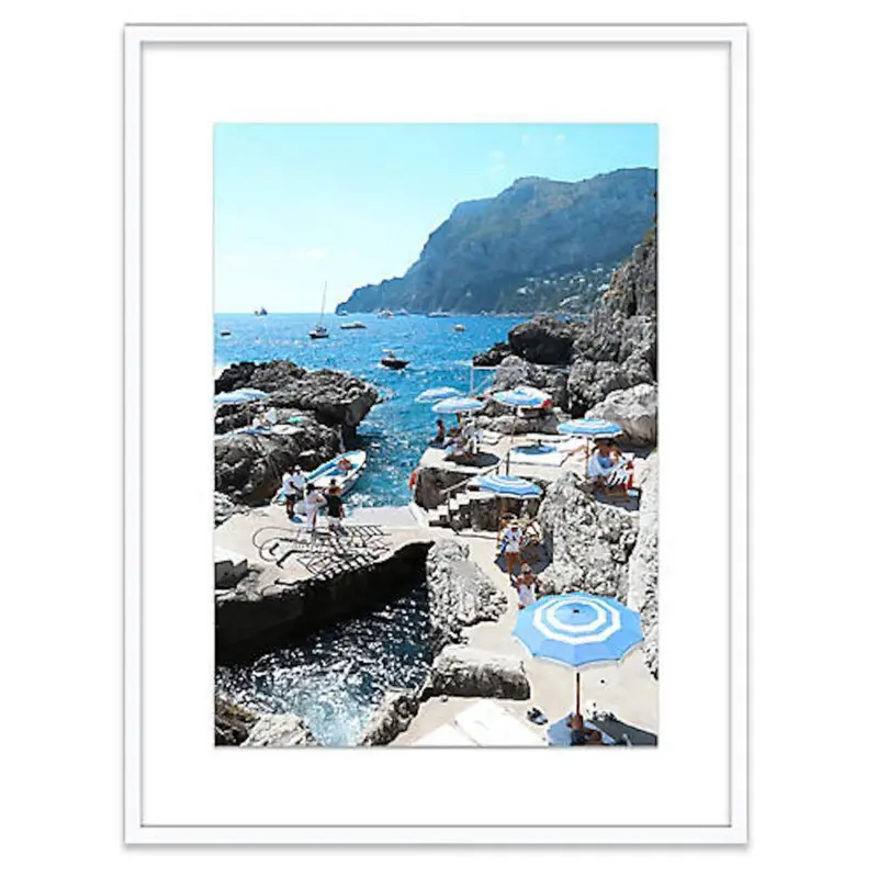 La Fontelina Umbrellas – Italian Riviera Photo By Natalie Obradovich – Framed 1