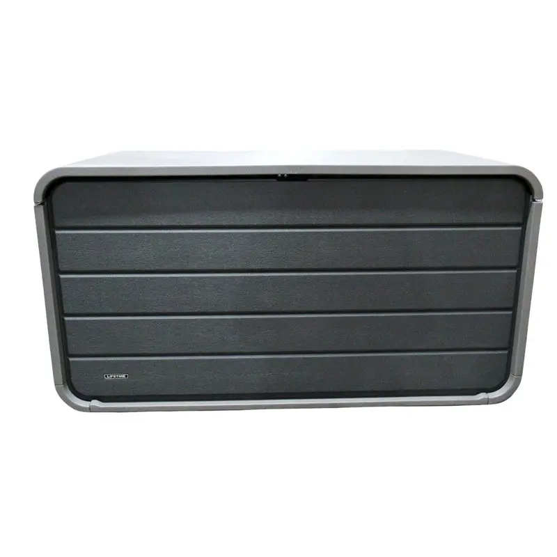 Lifetime 165-Gallon Modern Storage Deck Box – Used, Weather-Resistant Plastic 1