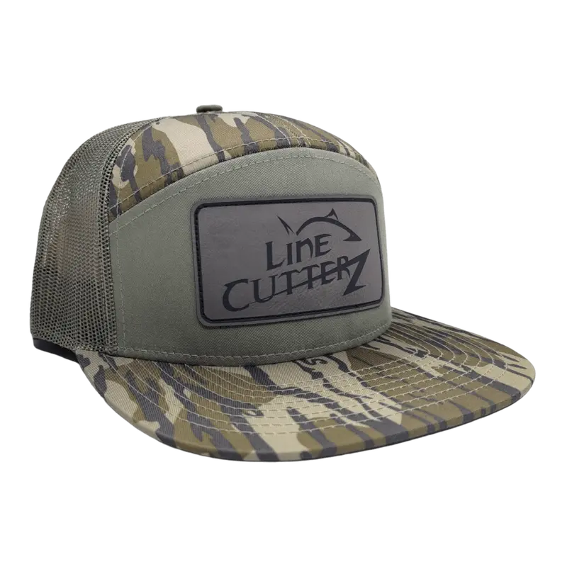 Line Cutterz Camo Meshback Snapback – Adjustable 7-Panel Flatbill Hat With Tactical Camo Design 1
