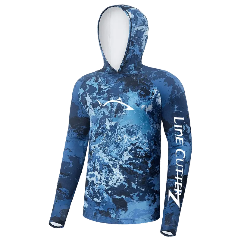 Line Cutterz Camouflage Long-Sleeve Fishing Hoodie For Outdoor Use 5