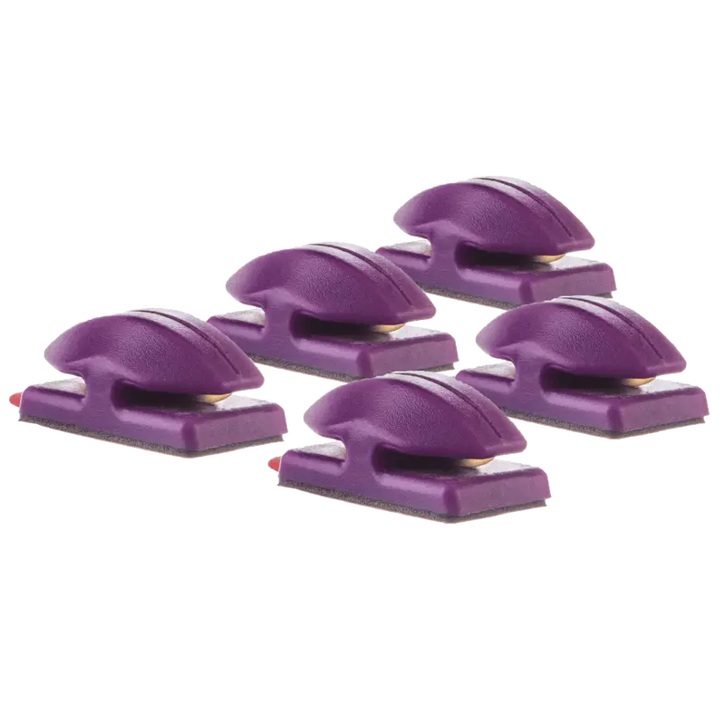 Line Cutterz Flat Mount Bundle – 5-Pack Purple Adhesive Anchors 1