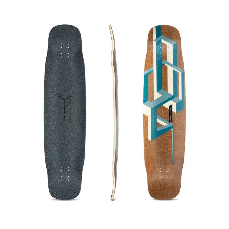 Loaded Basalt Tesseract Bamboo 39" Longboard Deck – Dark Blue 1