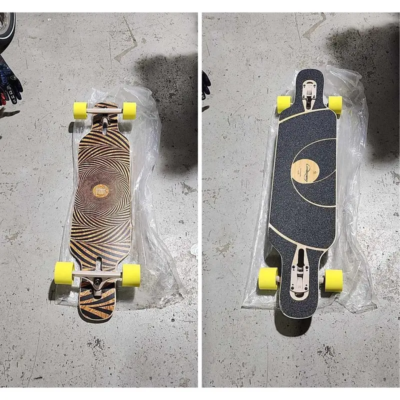 Loaded Tan Tien 39" Drop-Through Longboard – Abstract Art Limited Edition – Flex-2 1