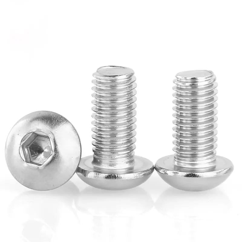 M5-0.8 X 8 Mm Stainless Steel Button Head Cap Screws – Bright-Finished, Full-Thread Hex Socket Drive (75 Pcs) 1