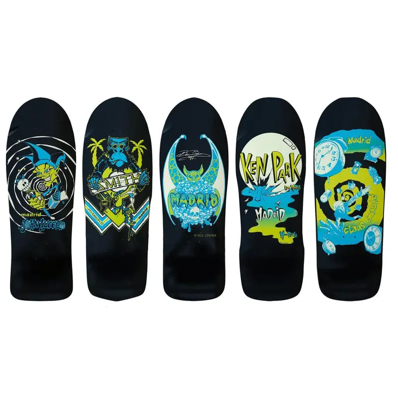 Madrid Retro Glow-In-The-Dark Old School Longboard Deck Collection 1