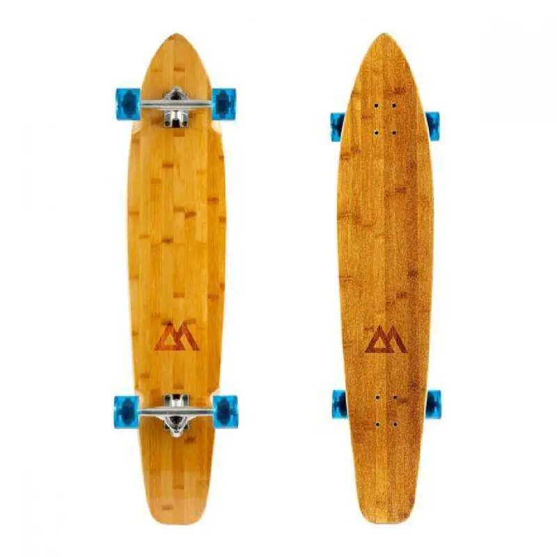 Magneto 44-Inch Bamboo Kicktail Longboard With Blue Wheels 1
