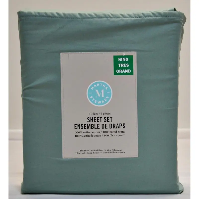 Martha Stewart Living 6-Piece King Sheet Set – Emerald Green 1