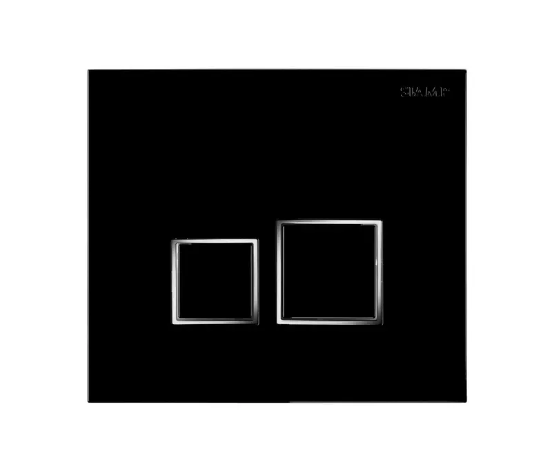 Matte Black Square Ingenio Control Plate With Chrome Inserts By Siamp | Model 31 2041 60 1