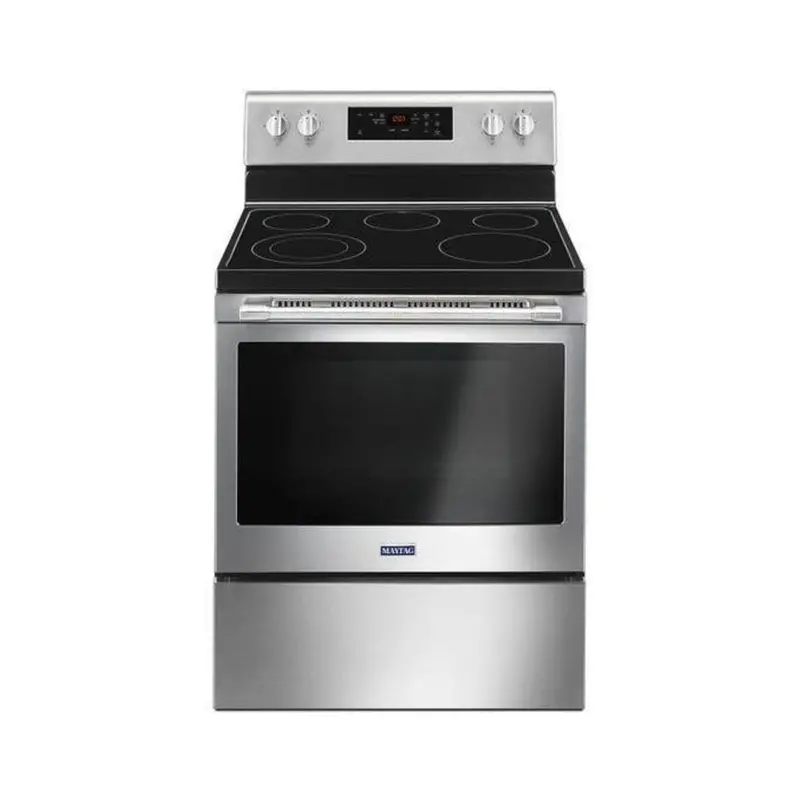 Maytag 30-Inch 5.3 Cu. Ft. Stainless Steel Electric Cooktop – Precision Heating (Ymer6600Fz) 1