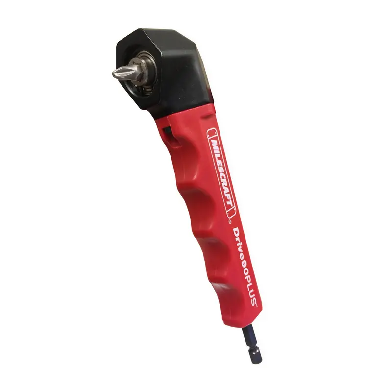 Milescraft Right-Angle Drill Attachment — Compact 1.5" Reach, Fits 1/4" Hex Bits 1