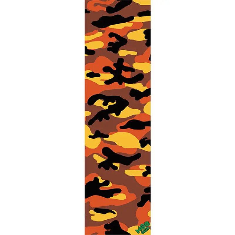 Mob Camo Orange Grip Tape Sheet For Skateboards 1