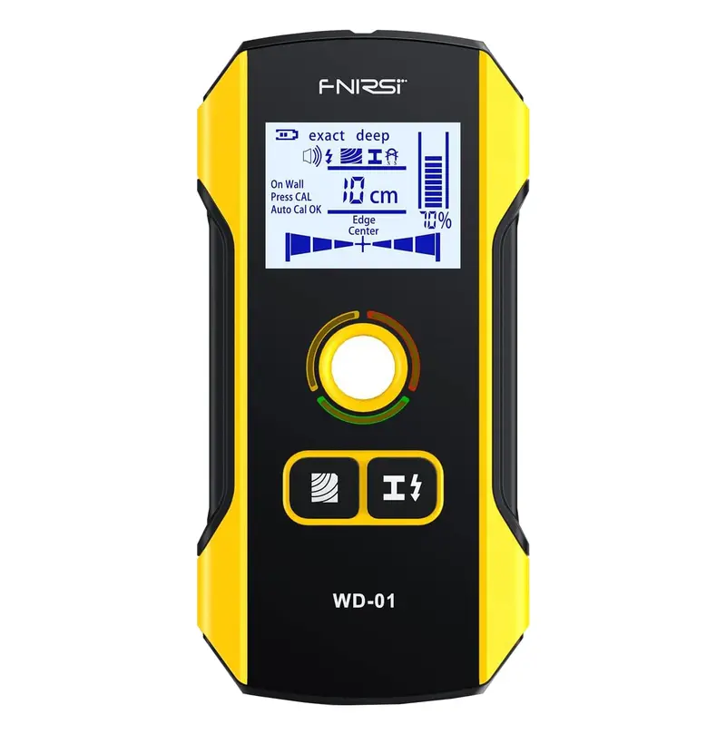Multi-Material Wall Scanner: Detects Ac Wires, Metal Pipes, Studs, Beams, And Water Pipes With Visual Centering Guide 1