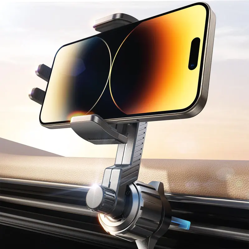 Multi-Mount Car Phone Holder – Vent, Dashboard & Windshield Base For Iphone, Samsung, Xiaomi & Huawei 1