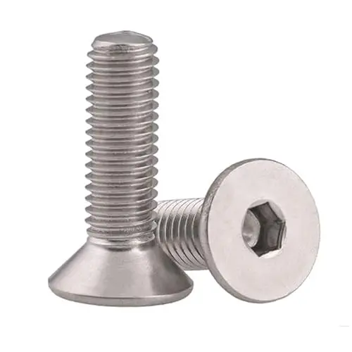 M&Z 25-Pack M6 X 40 Mm Flat Head Socket Screws – Din 7991, A2 Stainless Steel (304), Bright Finish 1
