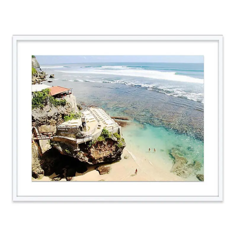 Natalie Obradovich 'Blue Point Beach' Framed Art Print – Coastal Landscape 1