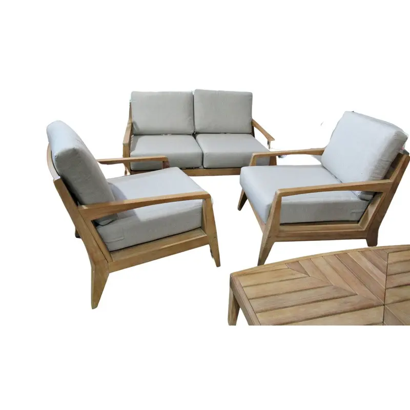 Nautical 4-Piece Wooden Outdoor Seating Set 1