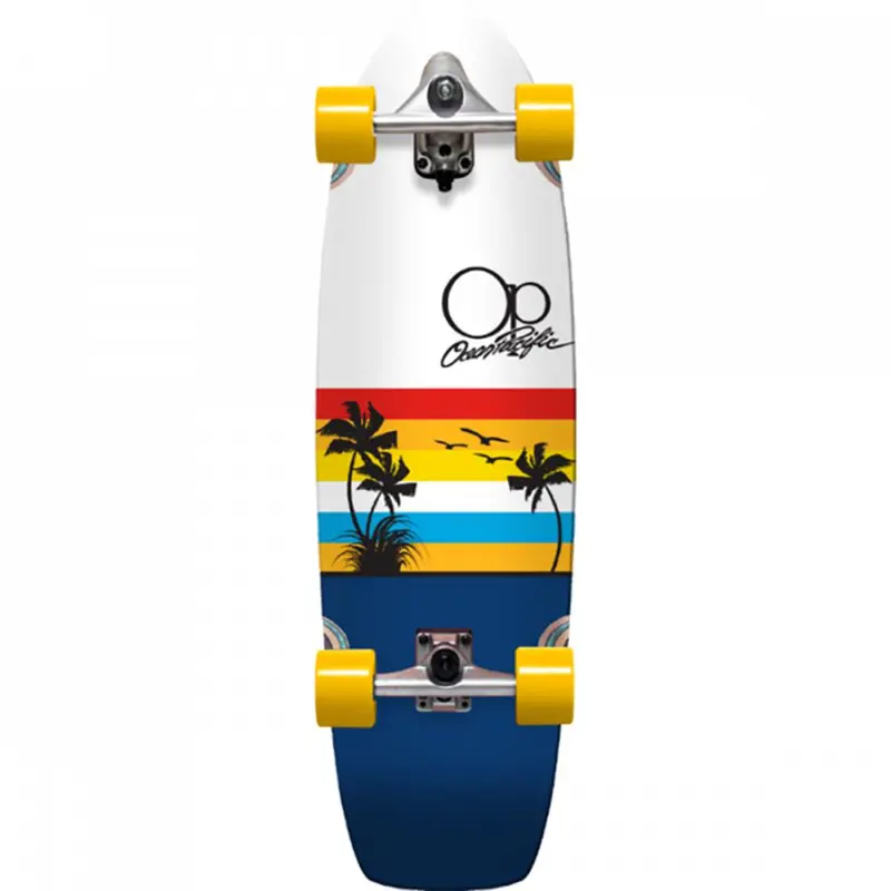 Ocean Pacific Sunset 33" Surfskate Cruiser In White And Navy 1