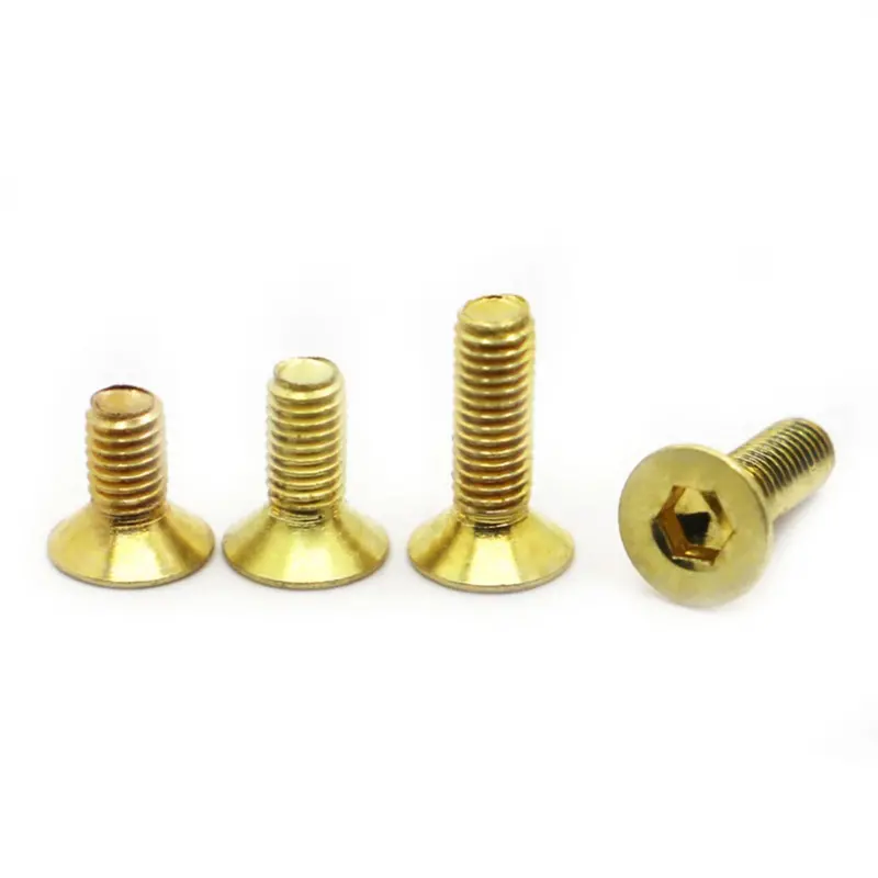 Oufeijia Brass Hex Socket Flat-Head Screws – Metric M3–M8 For Metalworking Applications 1