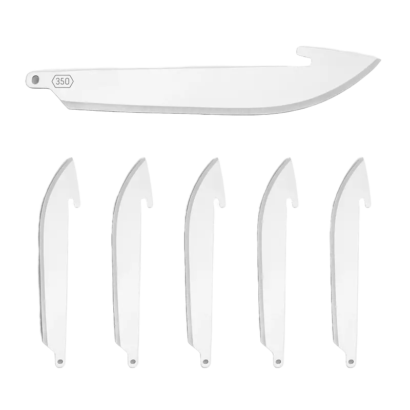 Outdoor Edge 3.5" Drop-Point Replacement Blades (6-Pack, Stainless Steel) 1