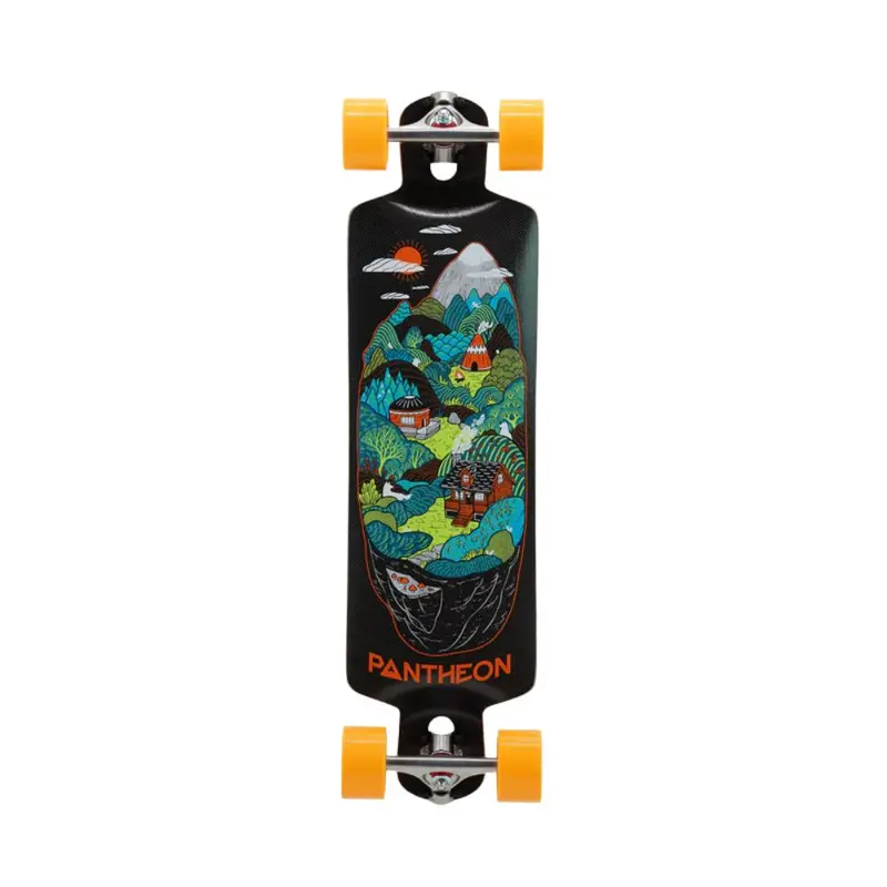 Pantheon Carbon Trip Indian Hills 33.25-Inch Drop-Through Longboard 1