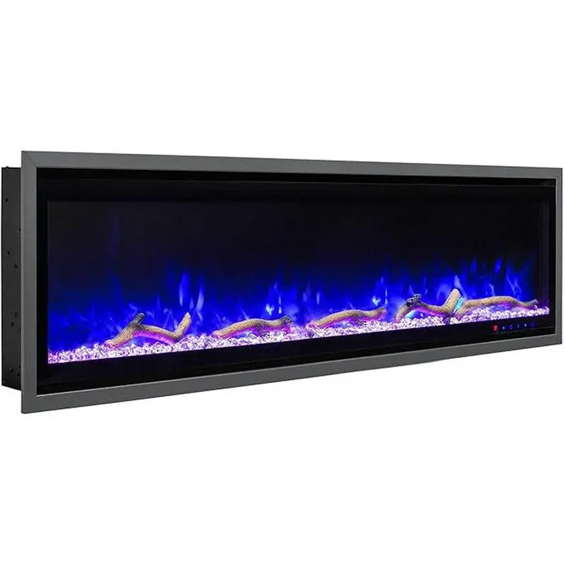 Paramount Kennedy Ii 60-Inch Wall-Mounted Electric Fireplace In Grey 1