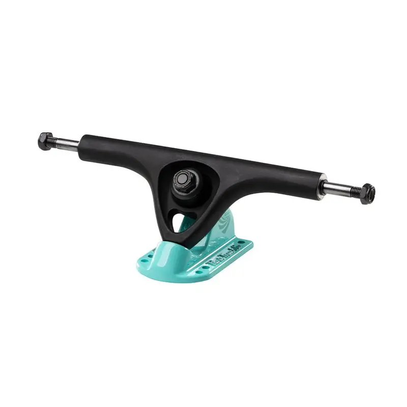 Paris V3 180Mm 50° Matte Black & Tiffany Blue Mix-Ups Longboard Trucks – Textured Color Combo Set Of 2 1