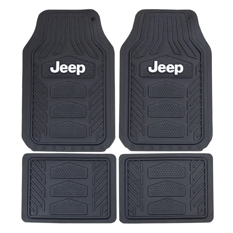 Plasticolor Jeep Weatherpro Floor Mats – 4-Piece All-Weather Interior Mat Set (Black) 1