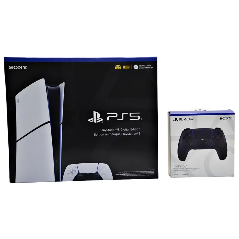 Playstation 5 Slim Digital Edition Bundle – Midnight Black Dualsense Controller Included 1