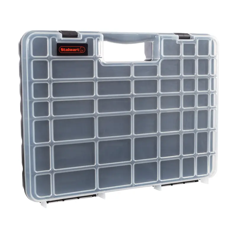 Portable 55-Compartment Tool & Hardware Storage Case With Secure Locks – Screws, Bolts, Nuts, Beads, Jewelry & More 1