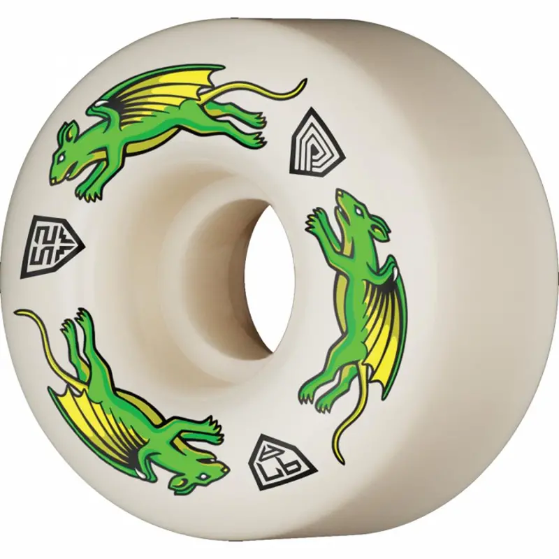 Powell Peralta Df Nano Rat 52Mm 97A Off-White Skate Wheels (Set Of 4) 1