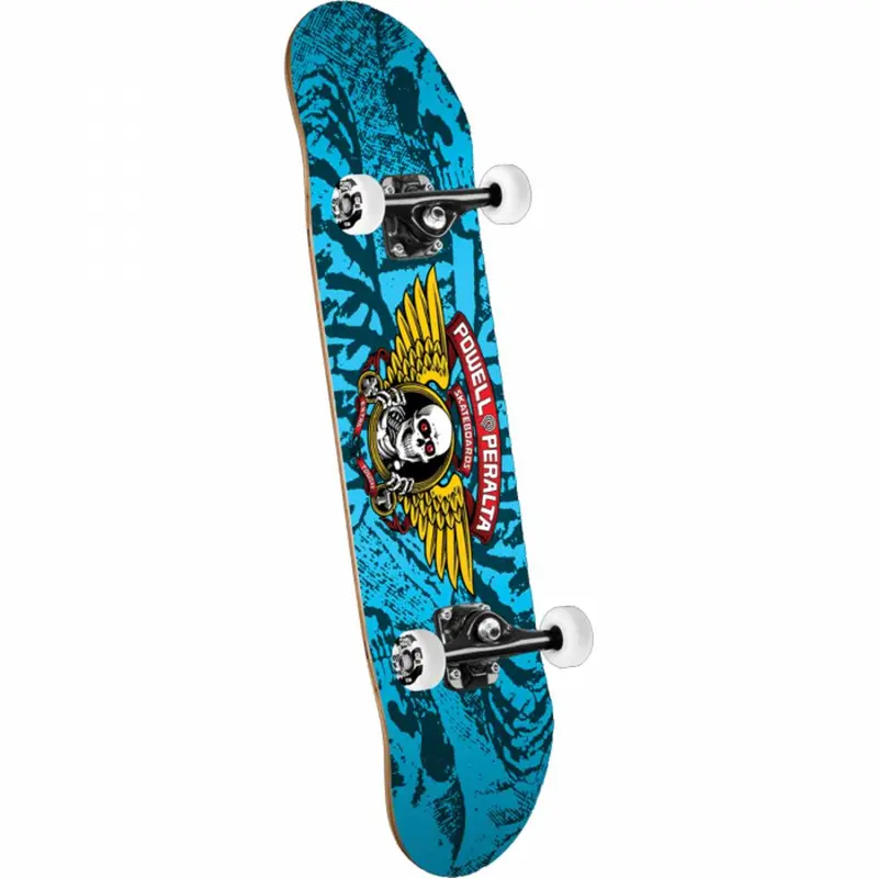 Powell Peralta Winged Ripper 7.0-Inch Black And Light Blue Skate Deck 1