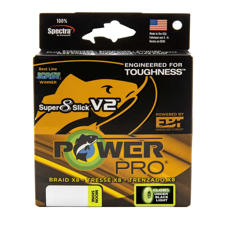 Powerpro Super Slick 8 V2 Braided Fishing Line – High-Strength Low-Diameter 1