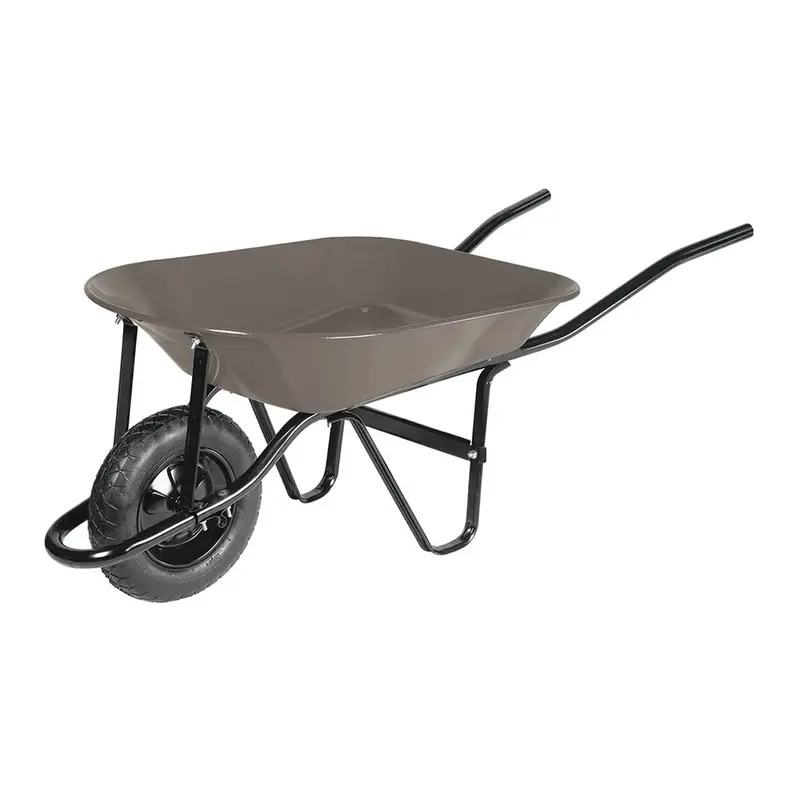 Pretul 65-Liter Metal Wheelbarrow – Pneumatic Tire Designed For Construction And Gardening Tasks 1