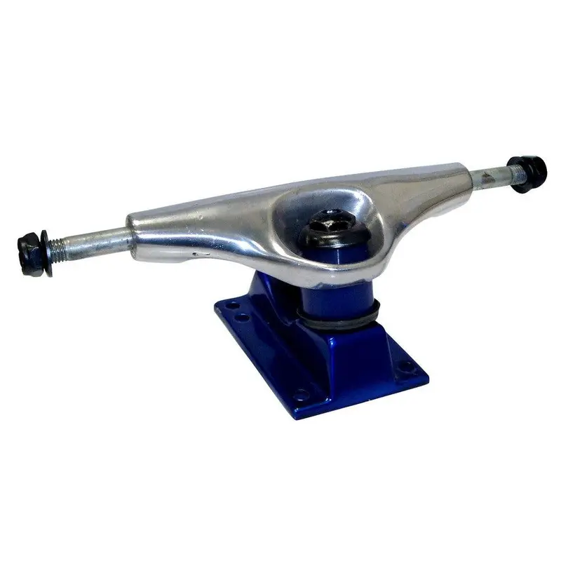 Punked 125Mm Chrome-And-Blue Skateboard Truck Set 1