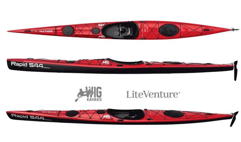 Rapid 544 Kayak – Carbon Layup, Red 1