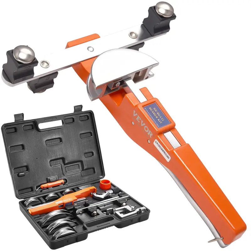 Ratcheting Tube Bender For 1/4"–7/8" Od – 90° Forward/Reverse Bending With 7 Dies And Integrated Pipe Cutter 1