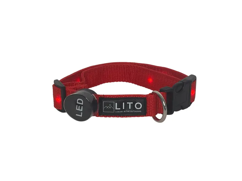 Rechargeable Red Led Dog Collar – Long-Lasting Illuminated Pet Accessory 1