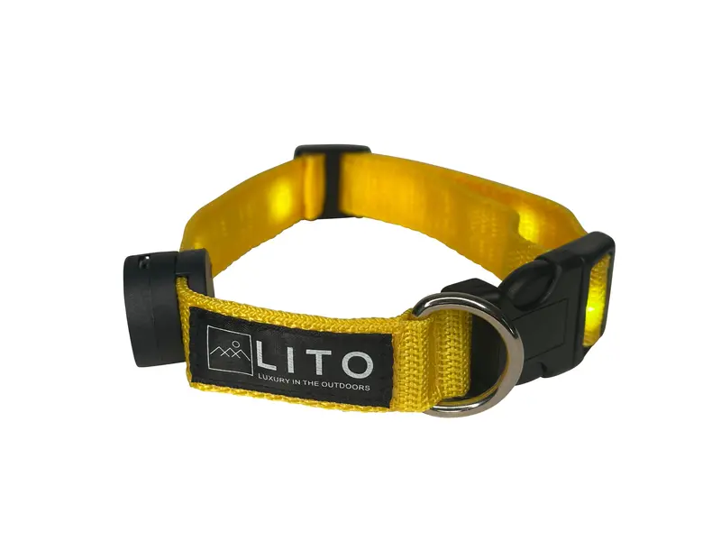 Rechargeable Yellow Led Dog Collar – Bright, Adjustable Glow Collar 1