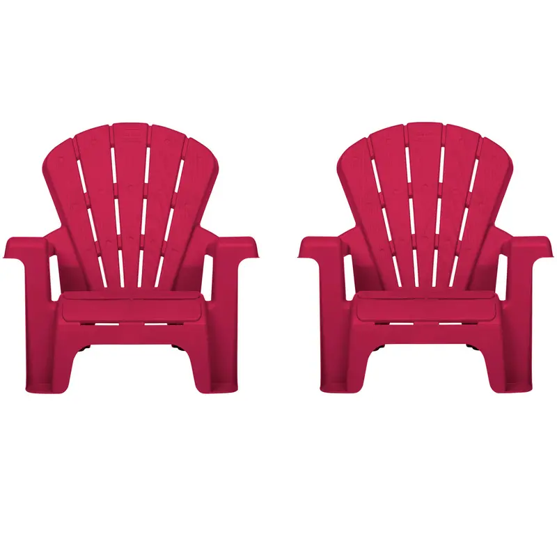 Red Garden Accent Chairs – 2-Piece Set 1