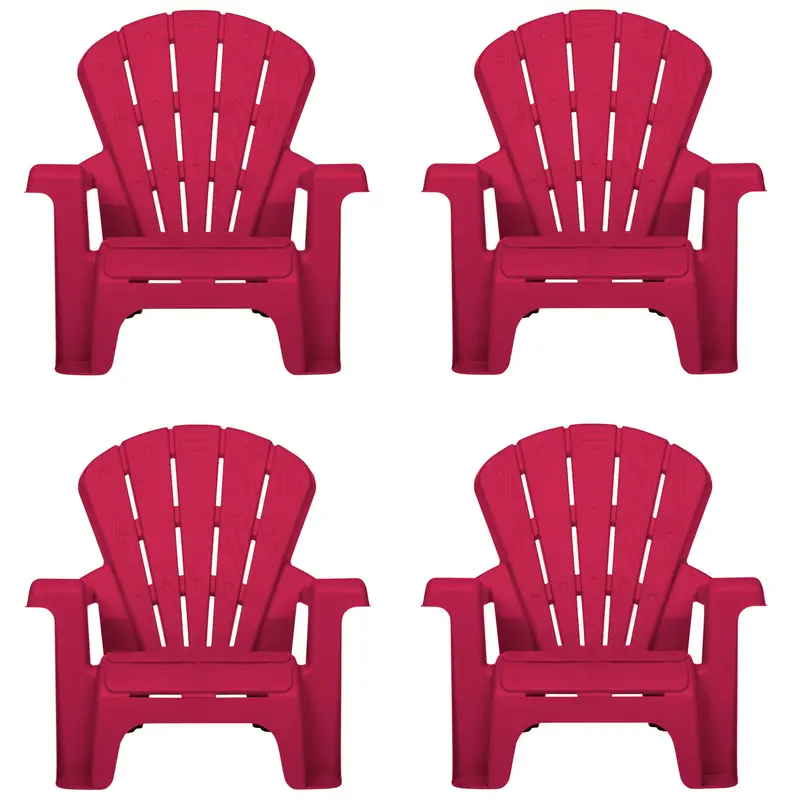 Red Garden Dining Chairs – 4-Piece Set 1