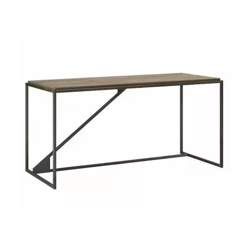 Refinery 62-Inch Industrial-Style Gray Computer Desk 1