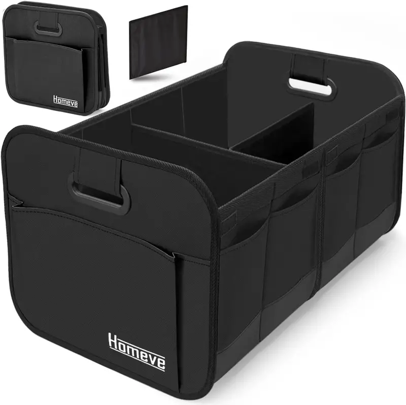 Reinforced-Handle Foldable Trunk Organizer – Universal Fit For All Vehicle Makes And Models, Easy-Carry Design 1
