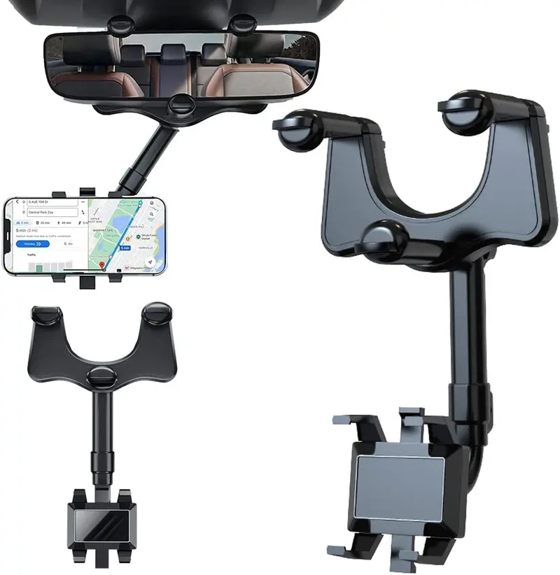 Retractable 360° Car Phone Mount – Multi-Position Dashboard/Windshield Holder For Gps, Navigation, And Smartphones 1