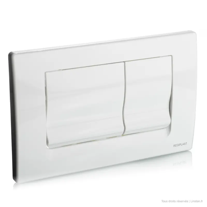 Ria Series Dual-Button Trigger Plate By Regiplast/Oli – White Finish | Model 172B 1
