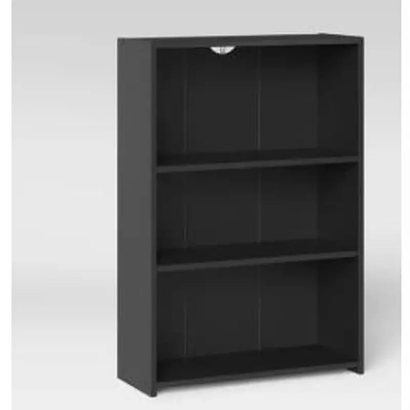 Room Essentials 3-Tier Black Bookshelf For Living Room Or Office 1